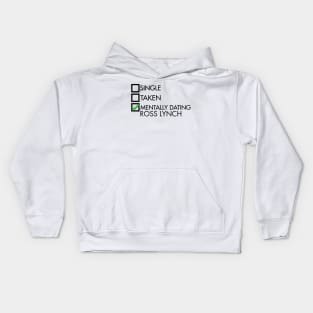 Mentally Dating Ross Lynch white Kids Hoodie